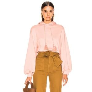 ULLA JOHNSON Mel Hoodie Rose Pink Size XL